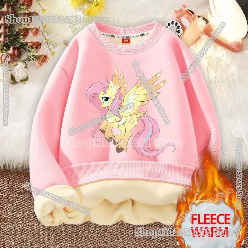 Толстовки-из-овечьей-шерсти-с-круглым-вырезом-и-изображением-единорога-из-мультфильма-«Мой-маленький-пони»-флисовая-одежда-в-стиле-аниме-теплые-топы-повседневный-свитер-детский-пуловер