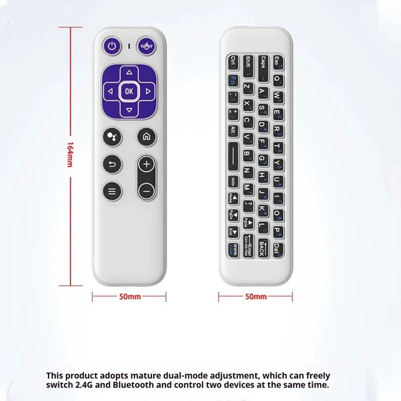 BAAY T6 Bluetooth Remote Control Wireless Voice Air Mouse Gyroscope Somatosensory 2.4G Bluetooth Dual Mode Air Mouse