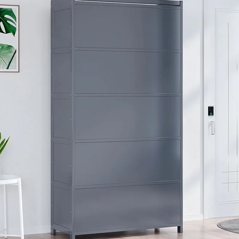 Multi-Tier Shoe Rack With Shelves Dustproof Space-Saving Entryway Organizer Compact Apartment Home Storage Cabinet