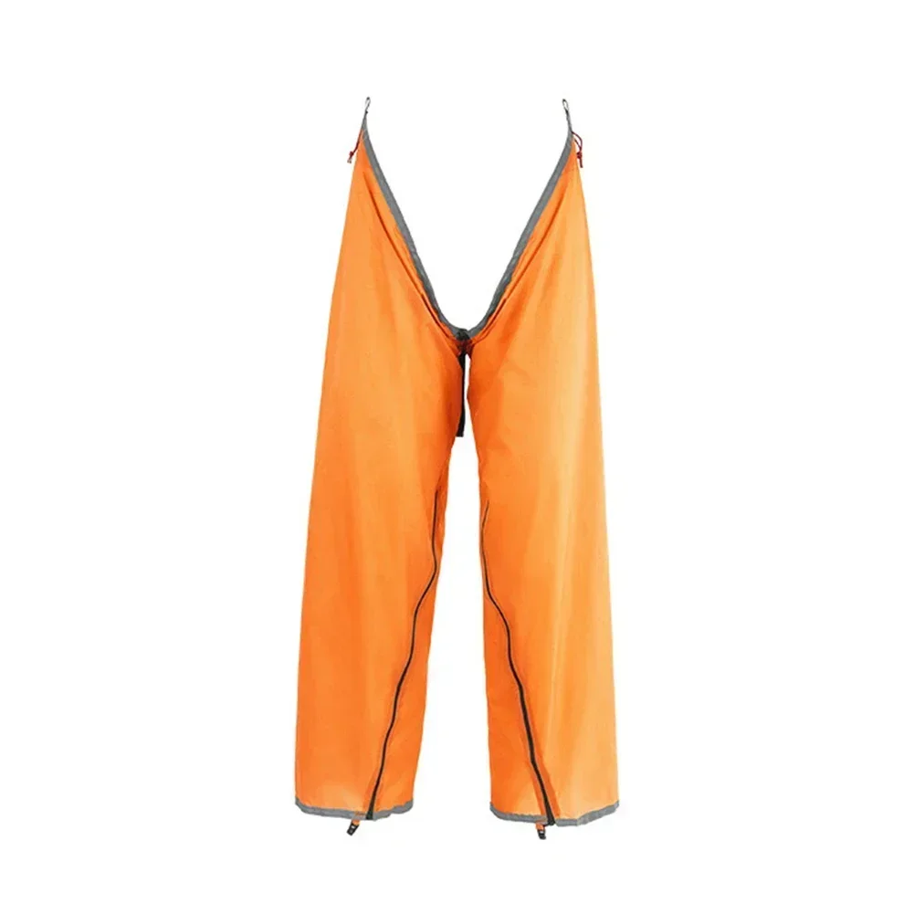 Portable Rain Trouser Lightweight 20D Silicone Coated Nylon Waterproof Pants Leg Sleeves for Outdoor Activities Orange