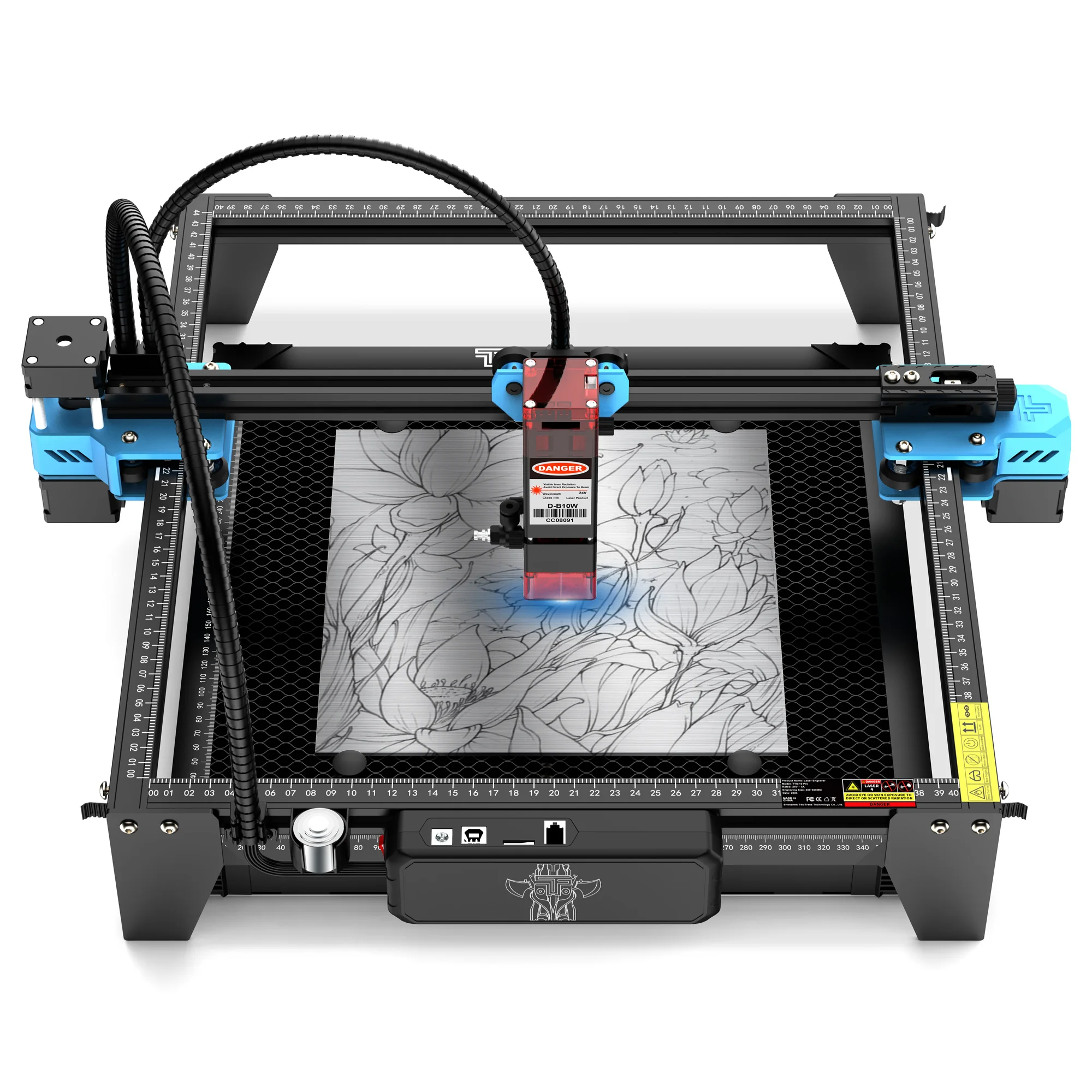 TWOTREES-Top-Notch Diode Laser Gravador, máquina de segurança, área de trabalho, 32-Bit Motherboard, TTS, 10W, 300*300mm, fornecedor, venda quente