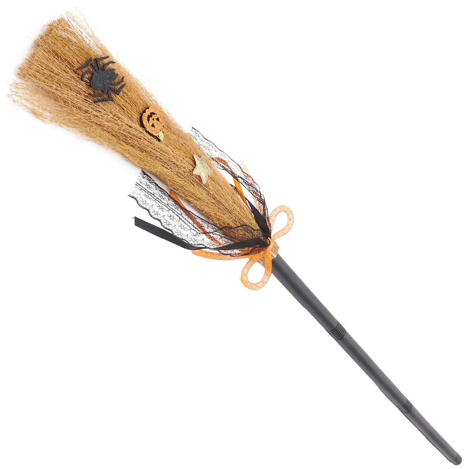 تحلق مكنسة الدعامة هالوين الساحرة مكنسة للأطفال حفلة تأثيري Besom زخرفة ديكور المنزل