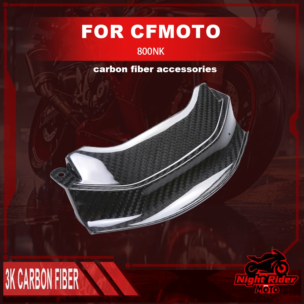 

FOR CFMOTO 800NK，100% Pure 3K carbon fiber Rear Seat Cushion Front Trim Plate，Competition motorcycle modification accessories