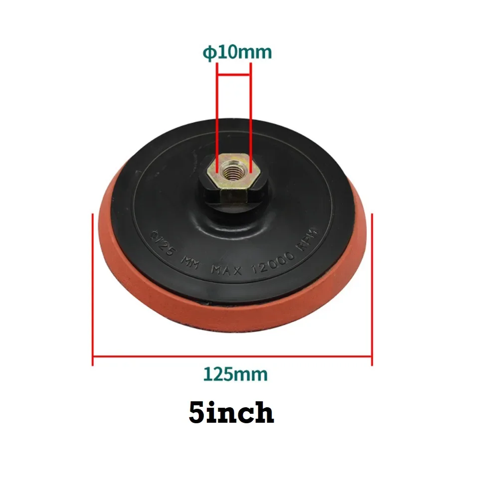 Novo disco de polimento moedor 125mm/5 polegadas 75mm/3 polegadas para plástico elétrico 100mm/4 polegadas almofada lixa polidor ferramentas