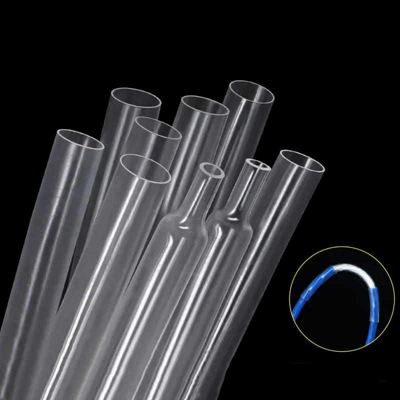 Clear 2:1 Heat Shrink Tube Heat Shrink Tube Transparent Polyolefin Thermal Cable Sleeve Wiring Heat Shrink Insulate Tubing