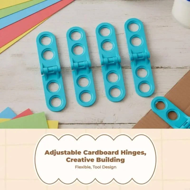Pack of 5 Craft Hinges for Cardboard Construction Crafting Children Project with Full Open/Adjustable Design Safety Use A2UB