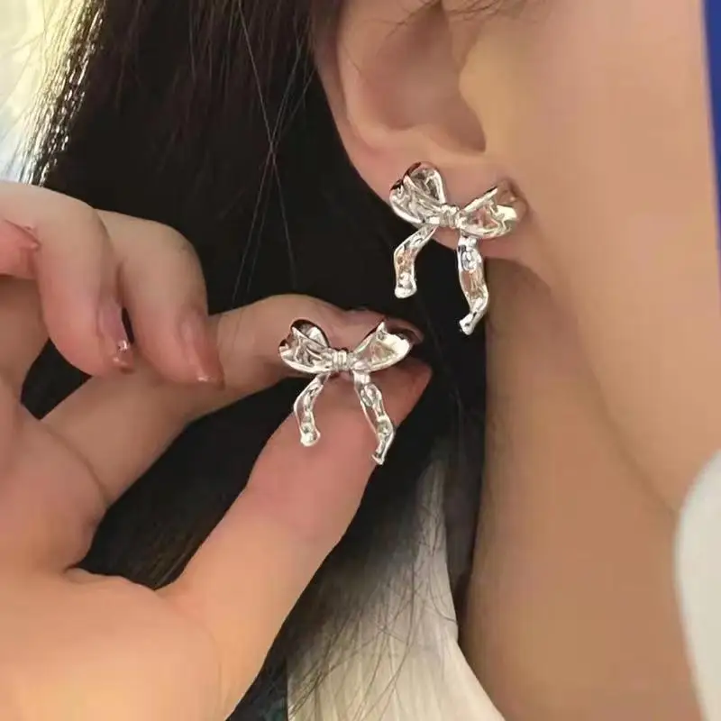 Fashion Bow Earrings for Women Cute Charming Ribbon Earrings Bow Knot Earring Stud  Birthday Party Jewelry Gifts for Girls