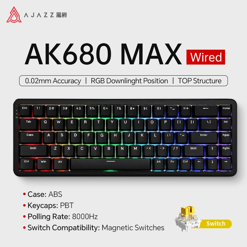 AJAZZ AK680 MAX Mechanical Keyboard Magnetic Switch 65% Gaming