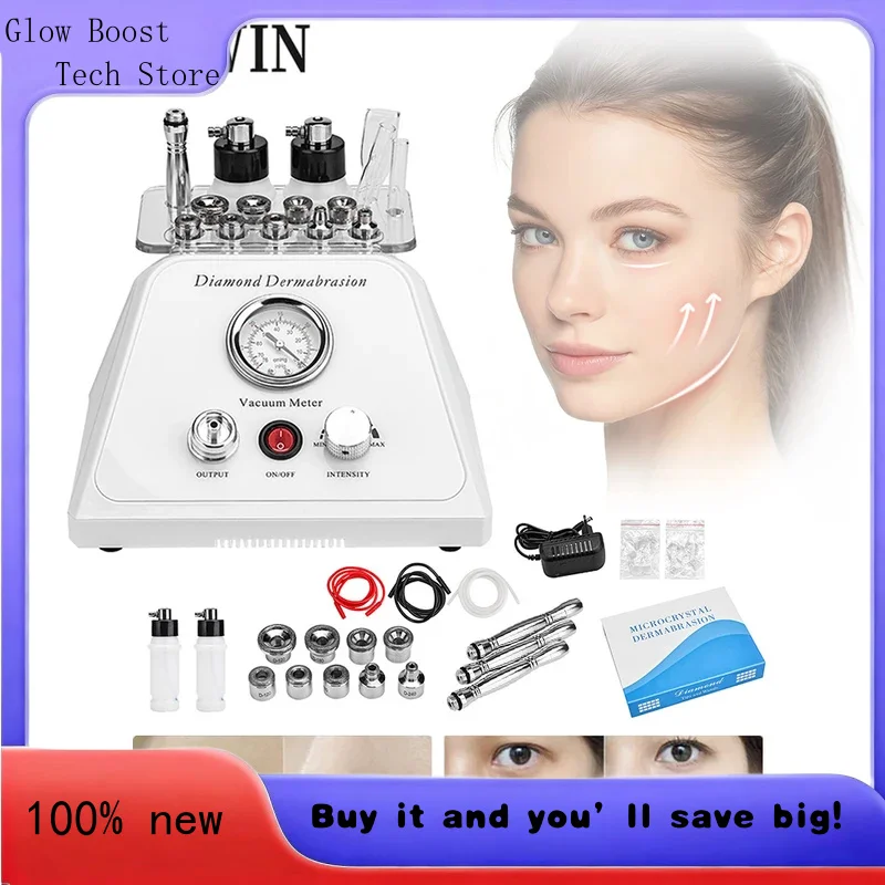 

Glow YUETWIN Microdermabrasion Beauty Spray Exfoliation Device Acne Blackh Removal Wrinkle Pe