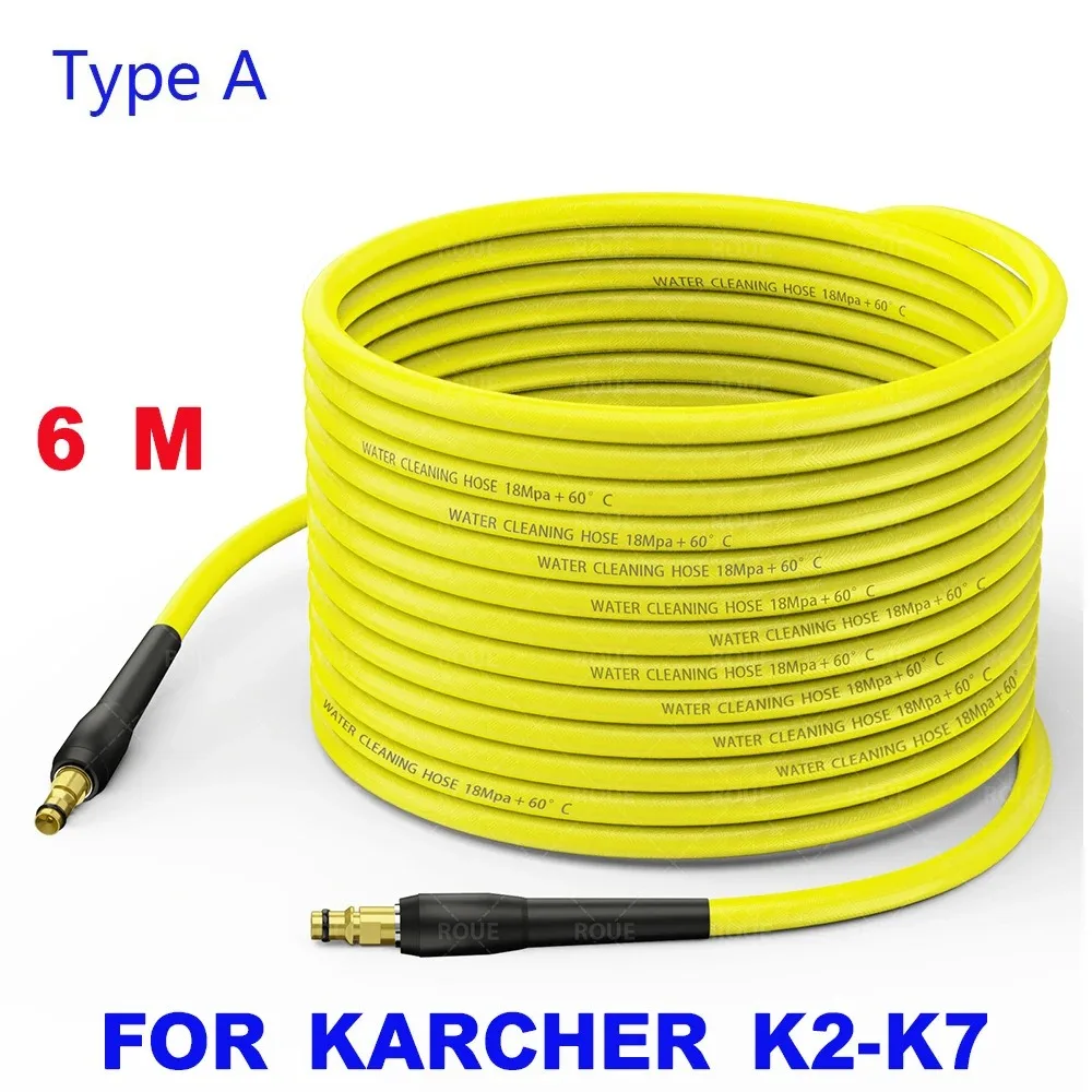 For Karcher Hose 6-20m Pressure Washer Extension Hose K-Series for K2 K3K4 K5 K6 K7 Click Quick Connector Car Karcher gun Washer