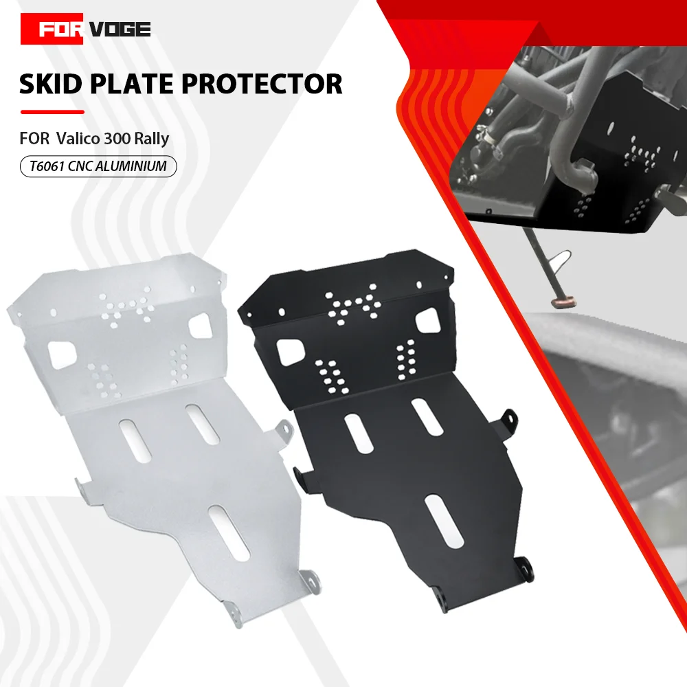 For Voge Valico 300 Rally LONCIN VOGE Rally 300 2023 2024 2025 Moto Skid Bash Plate Lower Engine Guard Carbon Steel Compatible