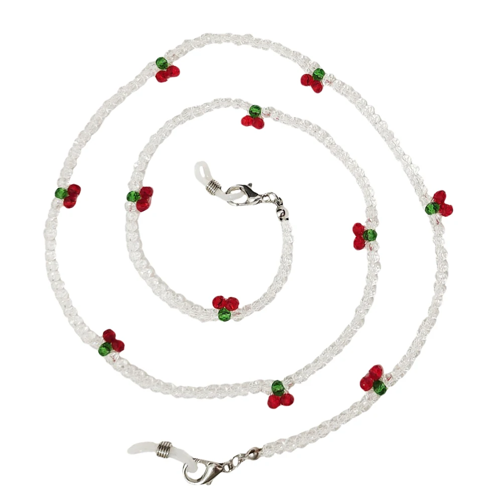 

Glasses Lanyard Cherry Mask Strap Anti Lost Eyeglass Straps Multifunction Portable Glasses Chains Anti Slip Decorative Bead Gift