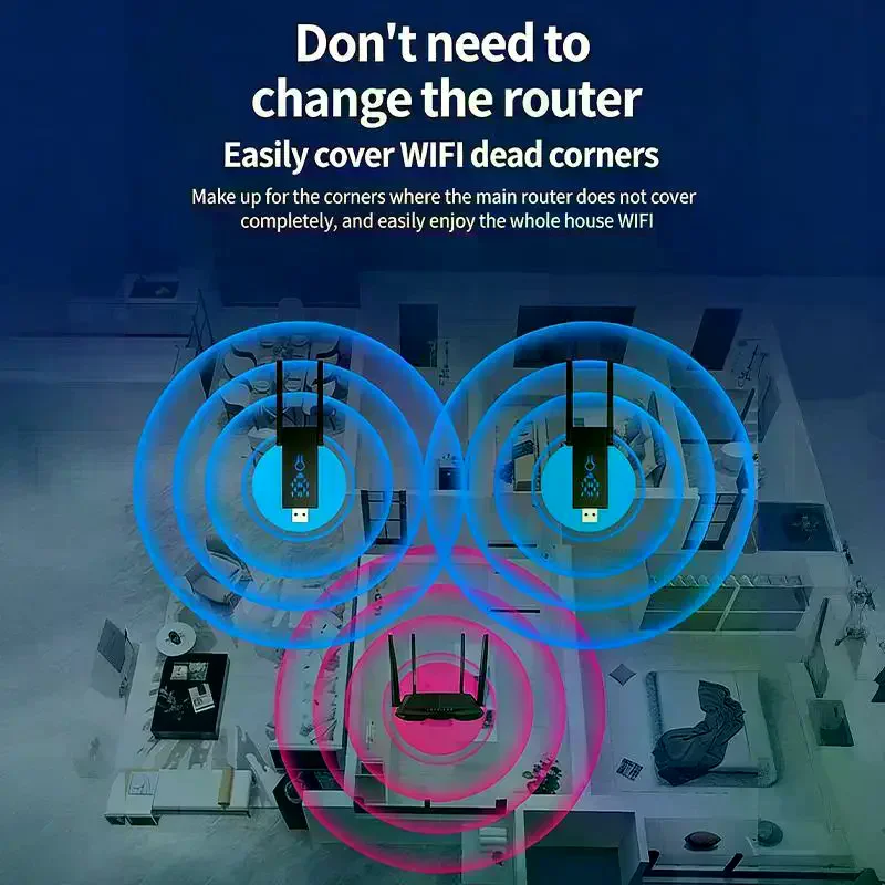 

Wall Penetrating King Network WIFI Router Extender USB Enhancer Signal Amplifier