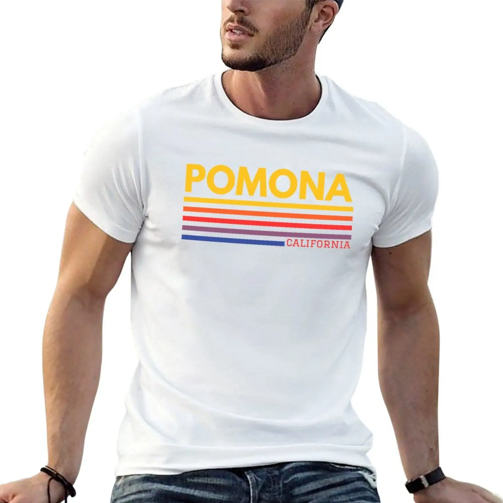 Футболка Pomona California с модным принтом для мужчин