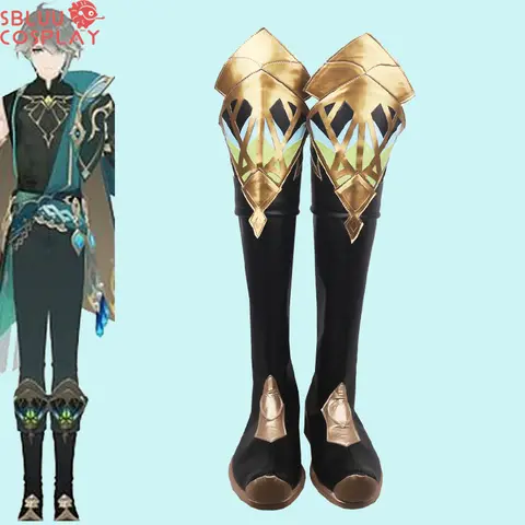 SBluuCosplay Genshin Impact Cosplay Alhaitham Cosplay Shoes Custom Made Boots