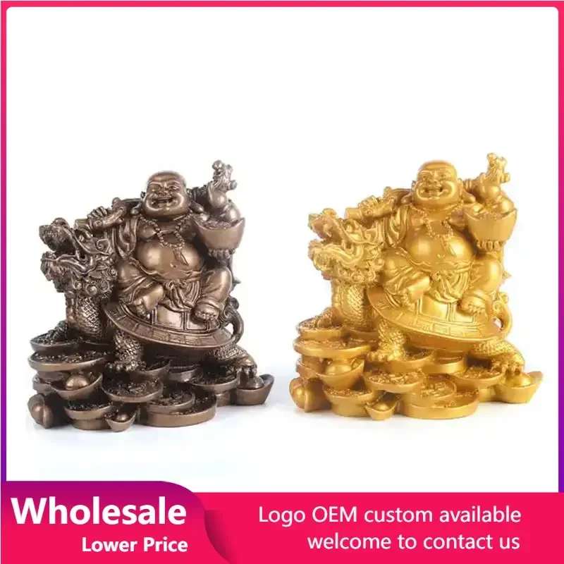 

Laughing Buddha Statue Mini Resin God of Wealth Chinese Feng Shui Money Maitreya Buddha Sculpture Figurines Ornaments