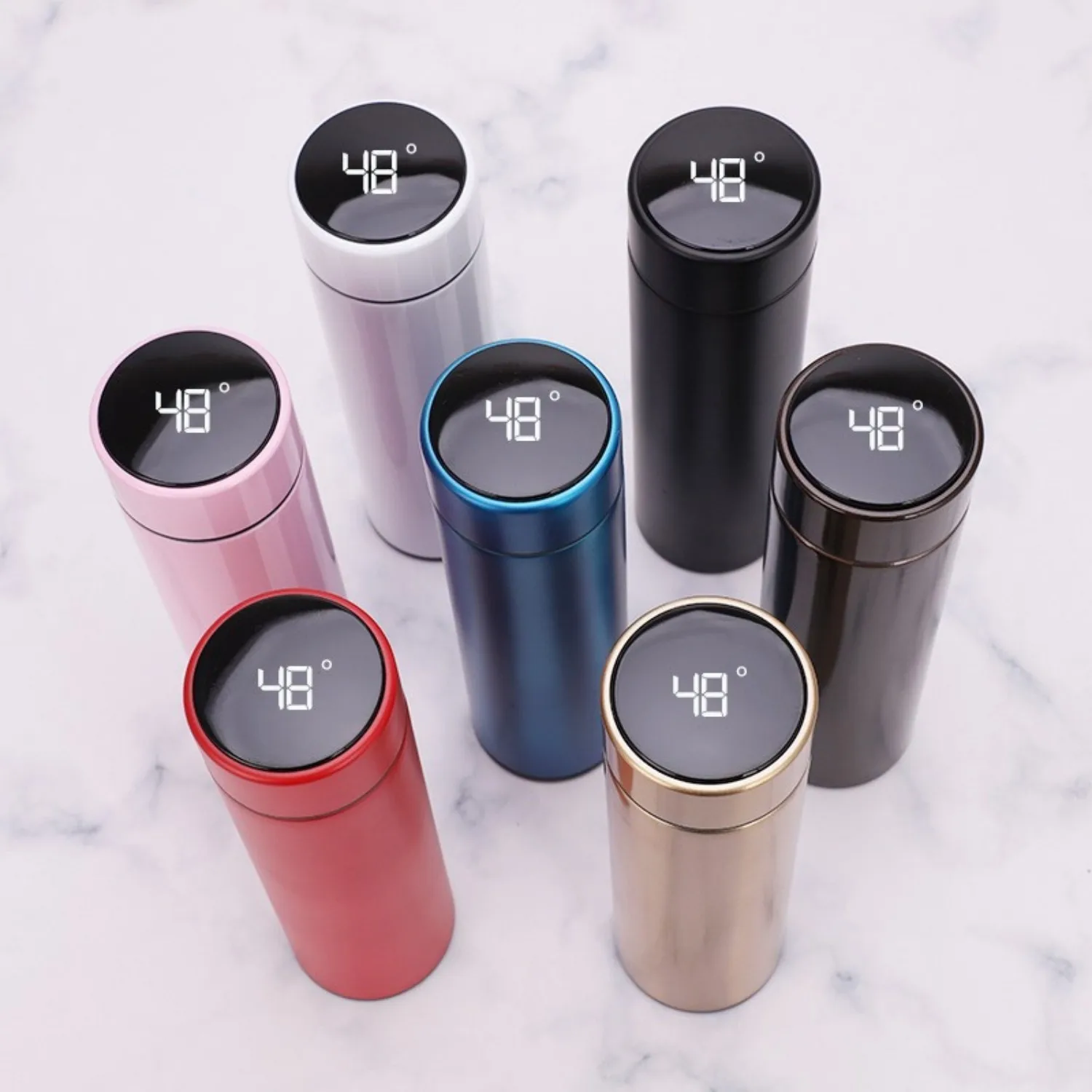 Stainless Steel Thermos Bottle with Digital Temperature Display LED Intelligent Temperature Measurement Cup Vacuum Flask