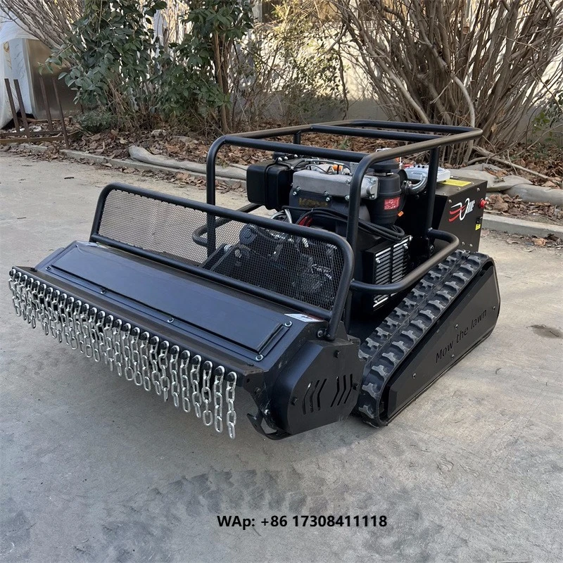 Remote Control Lawn Mower Crawler  Mowing Machine Tracked Grass Cutter Robotic Mowers
