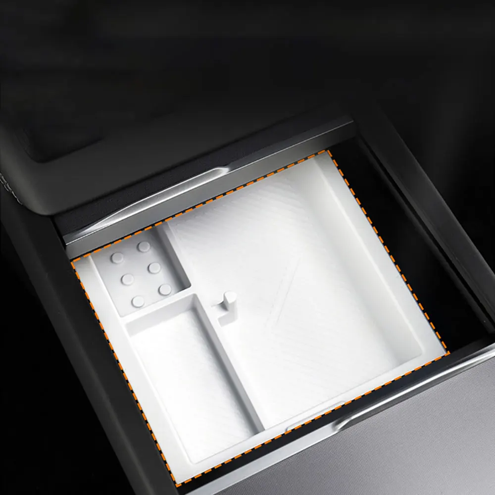 

For Tesla Model Y Juniper 2025 Model 3 Highland 2024-2025 Center Console Organizer Tray Armrest Hidden Drawer Storage Box 1PC
