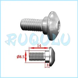 Internal Hexagonal Shoulder Screw M6×14+8.5×3 Sus302 1251100-328000 For Zontes