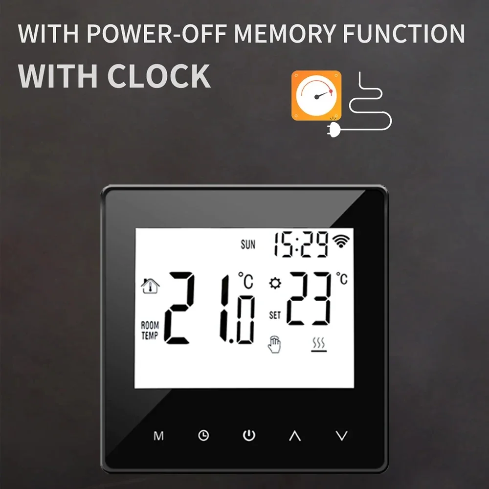 Termostato WiFi Tuya Zigbee, controlador de temperatura ambiente de agua/calefacción eléctrica de suelo, caldera de Gas, funciona con Alexa y Google Home