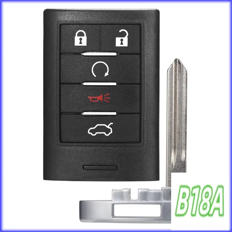 

H5-Keyless Entry Remote Smart Replacement For Cadillac CTS 2008-2015 STS 2008-2011 Key Fob M3N5WY7777A 5 Buttons
