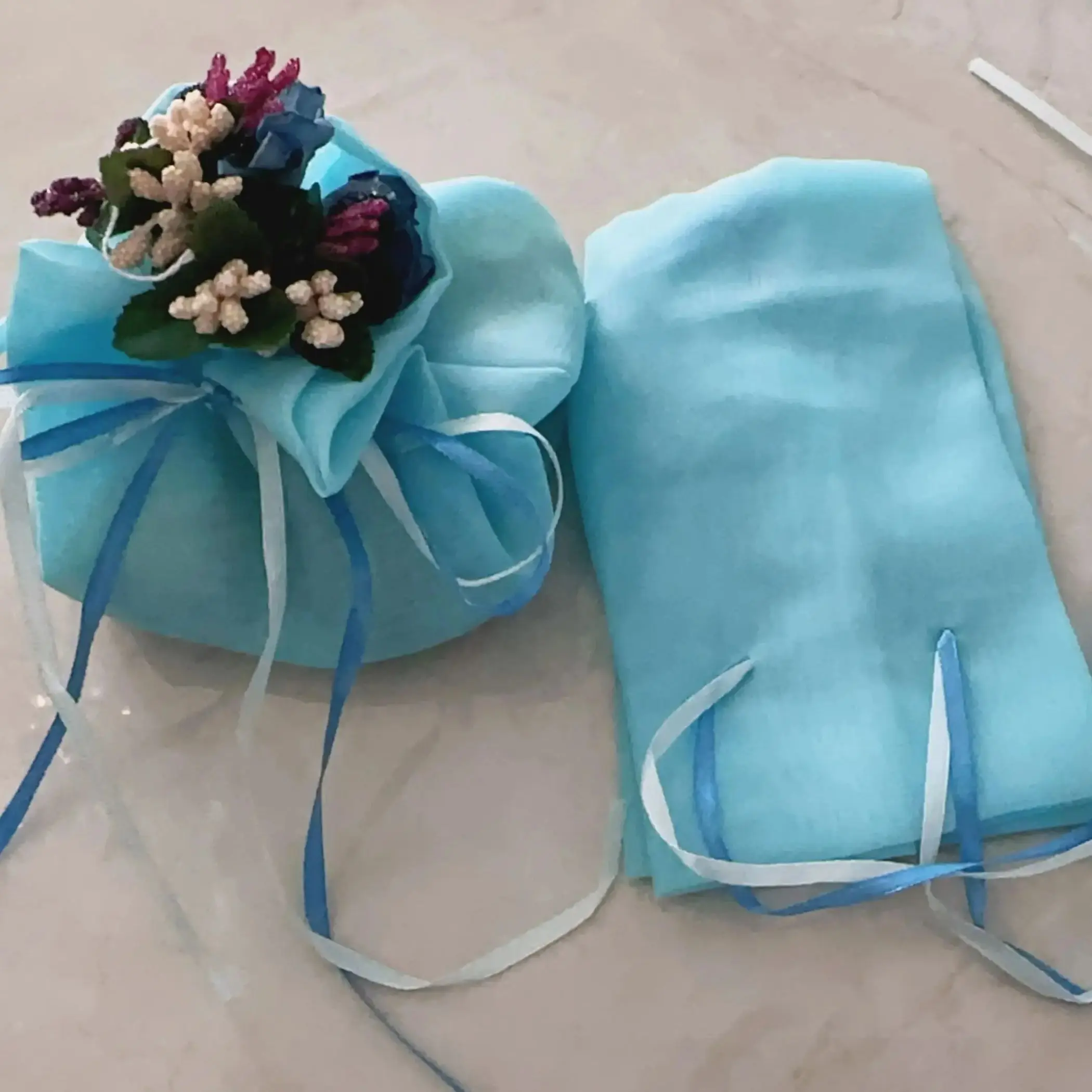 5pcs Light Blue Draw String Bag 10pcs Chocolate Gift Bag Wedding Chocolate Gift Bags for Wedding Party Gift Favors Decoration