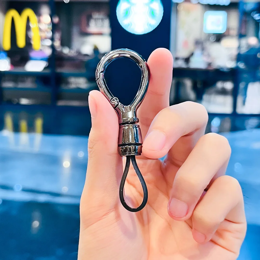 Men's Metal Car Keychain, Minimalist Business Style Anti-Lost Belt Clip Waist Buckle Key Ring Pendant Fashion Accessory
