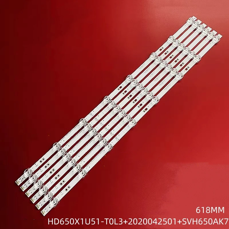 LED backlight strip 8 lamp For Hisense 65A6G HZ65A56E HZ65E3D-J HD650X1U51-T0+2019052001+APT-HXLB19072 BD650Y3U-LB71T0-8-6