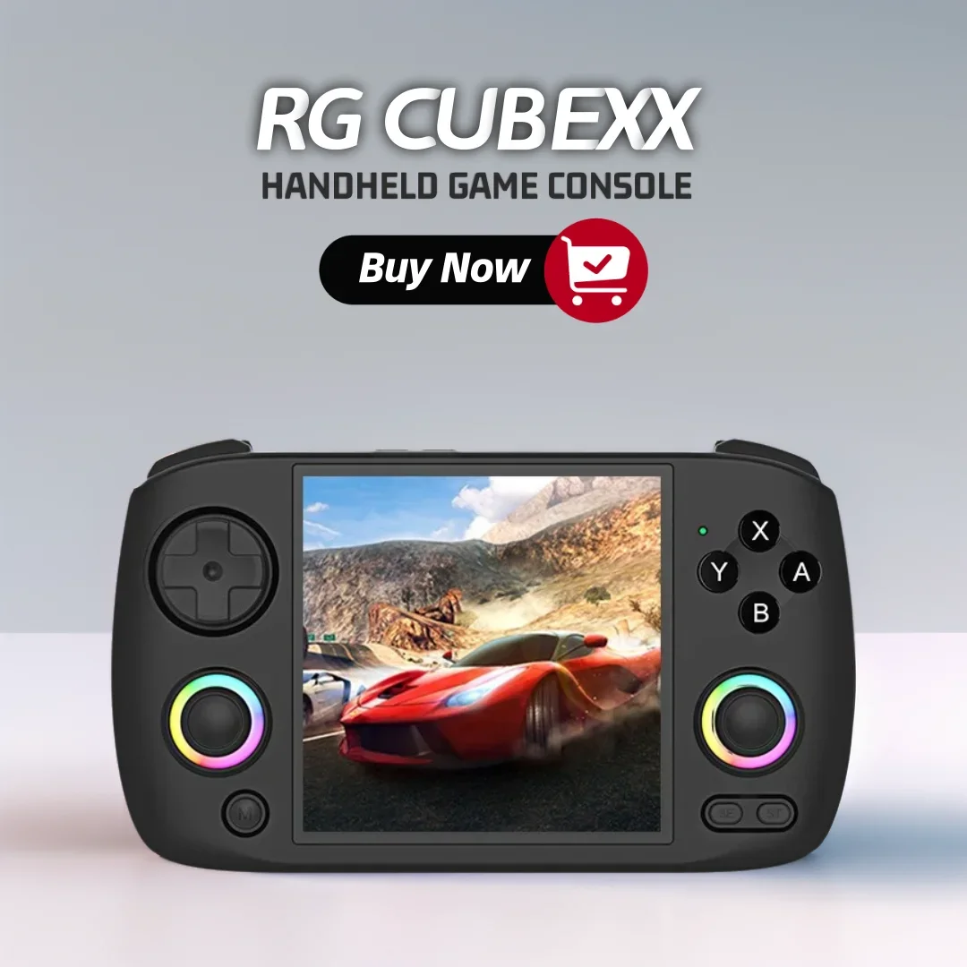 AMPOWN Anbernic RG CubeXX Handheld Game Players 3.95'' Screen IPS Portable Retro Games Video Game Console Linux 64-Bit GPD