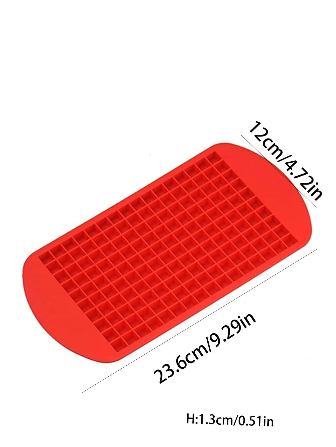 160-Cube Silicone Ice Tray Small Square Ice Mold Blue Black Red 1-Pack  Random color
