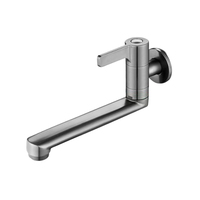 Extended Faucet Cold Kitchen Sink Faucet 304 Stainless Steel Easy Operation Flexible Rotation For Outdoor Use For Kitchen