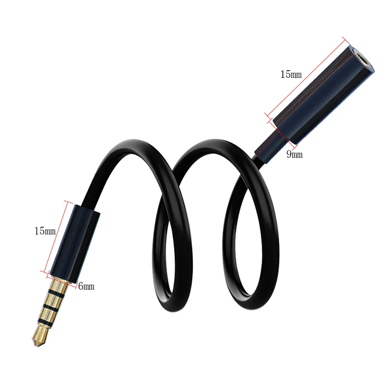 1m Stereo 3.5mm 4 Pole Male to Female Audio Extension Cable