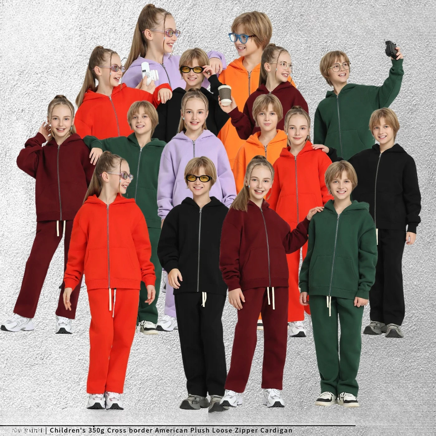 

Детская флисовая куртка 350GSM, утепленная на молнии, с плюшевой подкладкой, для мальчиков и девочек, осенне-зимняя, детская толстовка