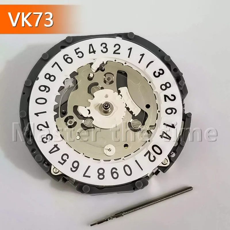 New Japan VK73A Quartz Watch Movement 369 Sec 12-Hour Calendar Six-Hand Mechanism for Timepiece Accessories