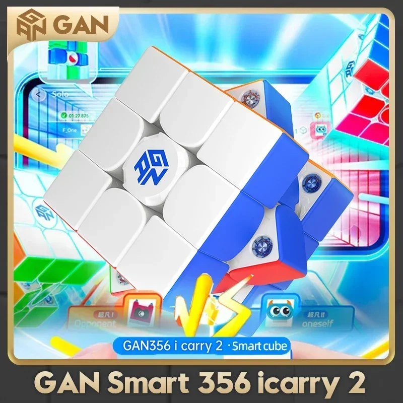 Gan 356 I Carry2 Uv Smart Magnetic Cube 3x3  Puzzle Toys Stickerless Cube,Intelligent Tracking Movements Steps with CubeStation