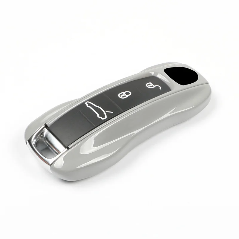 

3-piece set Dumb gray key case For Porsche car key case Cayenne Macan911 Panamera 718Taycan