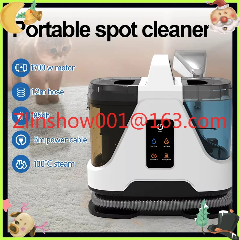 Portable Spray Steam and Hot Water Handheld Corded Wet Dry Carpet Sofa Cleaning Machine Spot Fabric