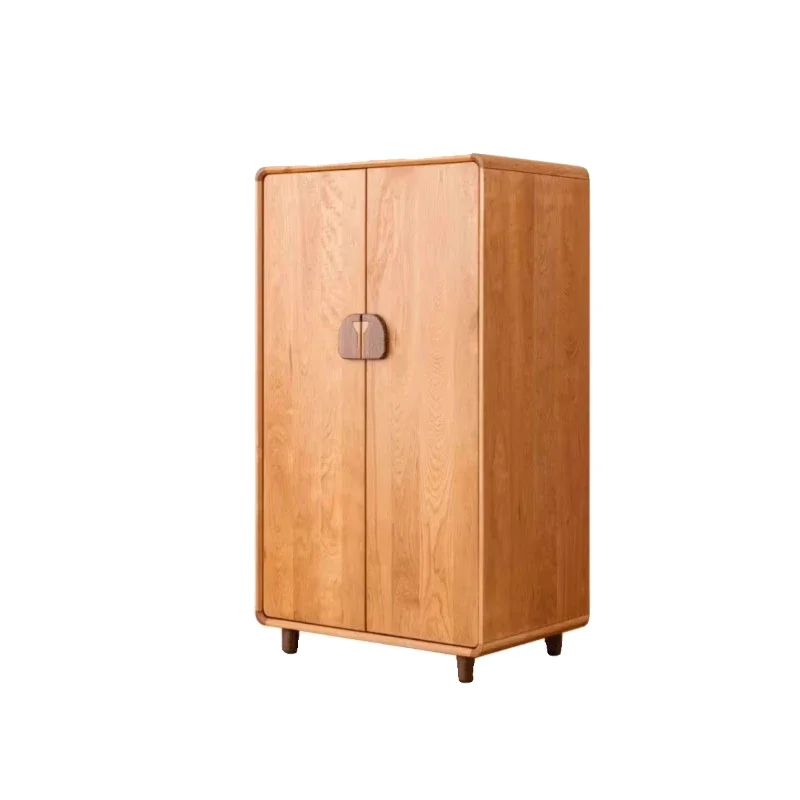 

Nordic solid wood cherry wood children's bear wardrobe modern simple Japanese log bedroom furniture storage cabinet