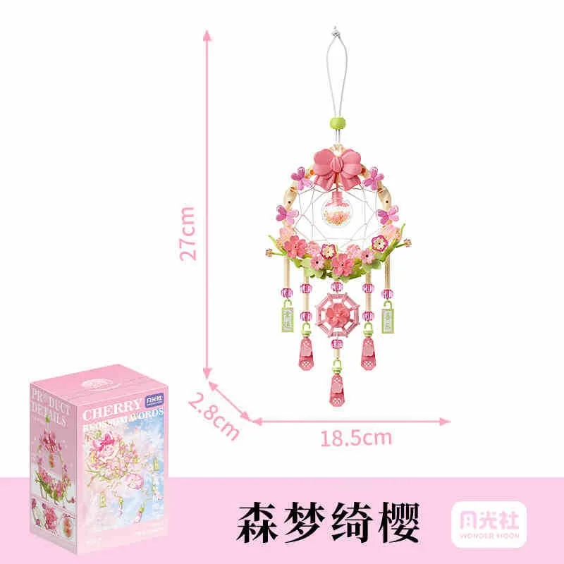 

Wonder Moon Sakura Dreamcatcher Building Blocks Wind Chime Creative DIY Assembly Toy Gift for Girls Holiday Present