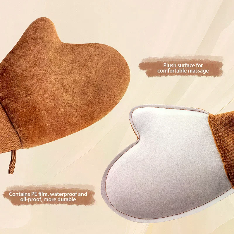 Reusable Body Self Tan Glove Applicator Tanning Gloves Cream Lotion Mousse Body Cleaning Glove Self Tanner Finger Glove