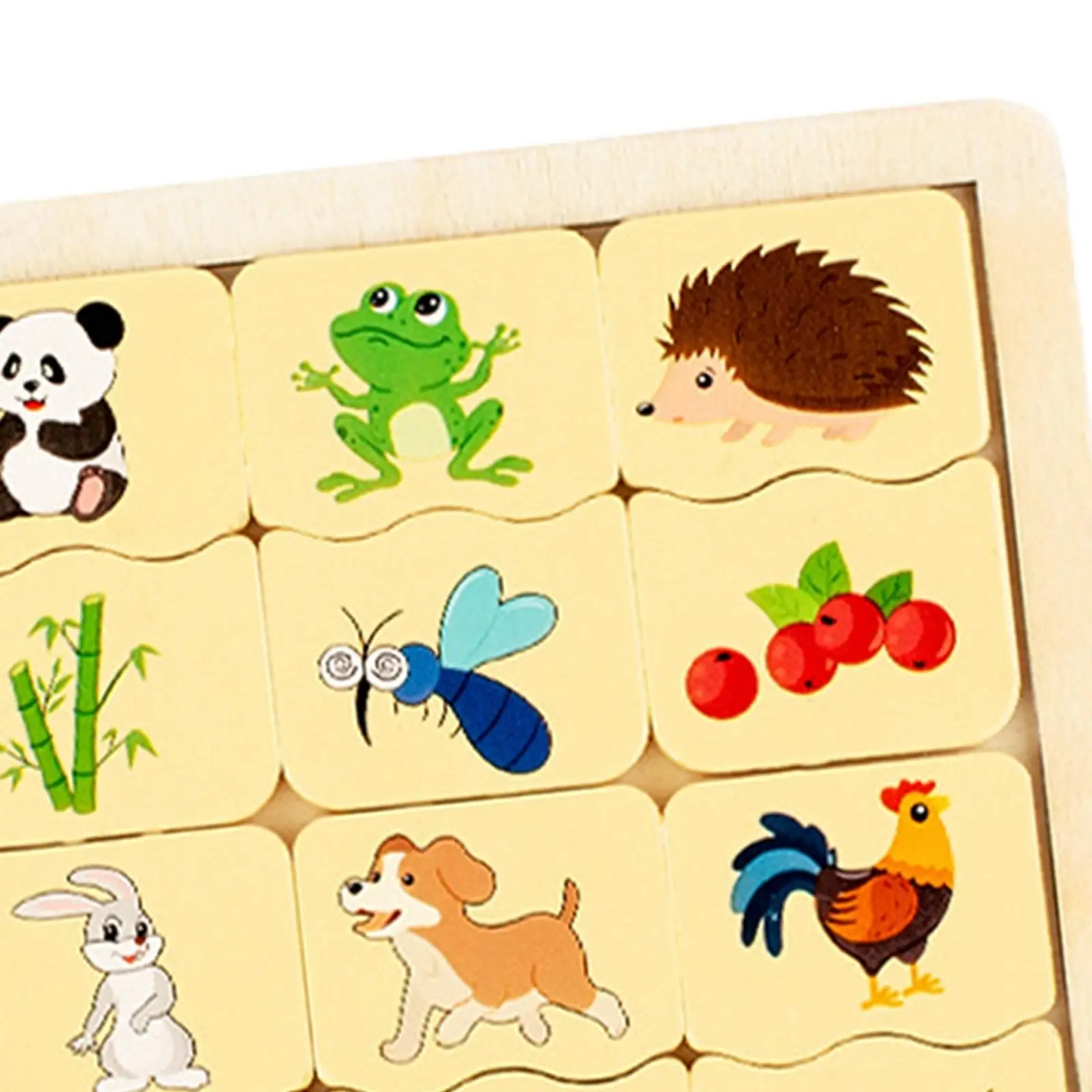 Wooden Puzzle Matching Toy Montessori Education Toy Learn Recognition Toy Sorting Board for Preschoolers Kids Birthday Gift