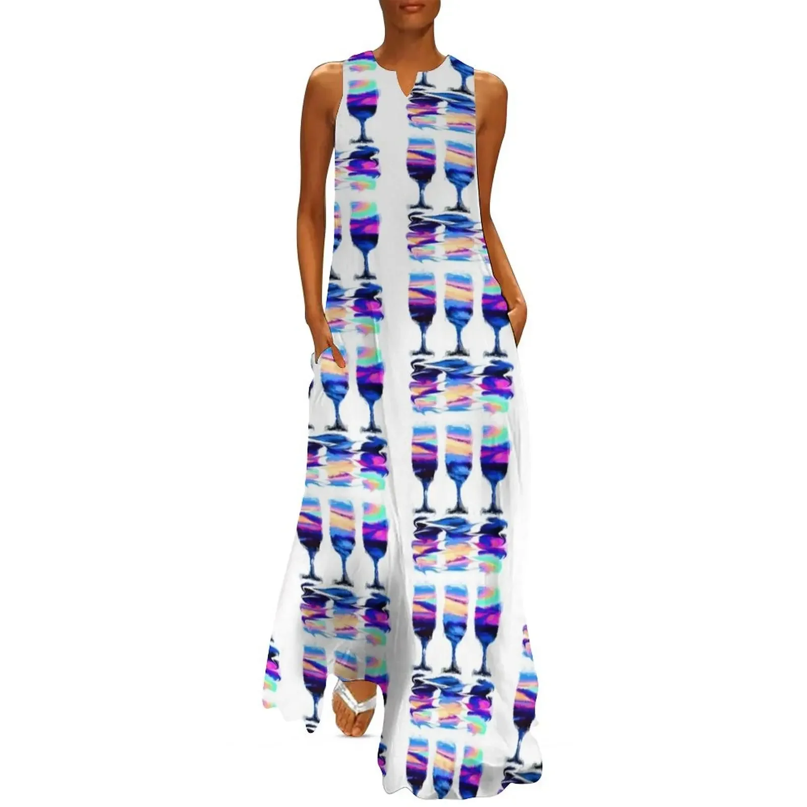 

Hawaiian Sunset – Beautiful Reflection Long Dress Female dress dress dresses evening dresses luxury 2025 sexy