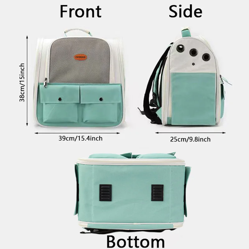 Imagem -06 - Pet Gato Mochila Portable Small Dogs Transportadora ao ar Livre Cat Travel Bolsa Design Ventilado Dobrável Grandes Gatos Cão Mochila Transportadora