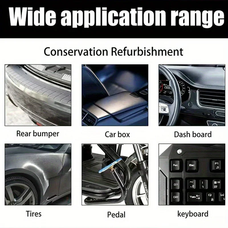 NEW150g compuesto de reparación de plástico para coche, cera para salpicadero, esmalte de brillo negro para neumáticos, crema para el cuidado del asiento del sofá, eliminador de arañazos, adecuado para