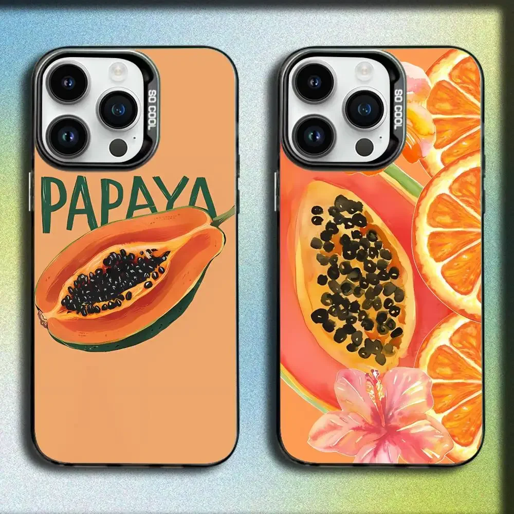 

P-Pawpaw F-Fruit Phone Case For iPhone 17,16,15,14,13,12,11,Pro,Max,Plus,E,SE4,Air,Mini Black IMD Box