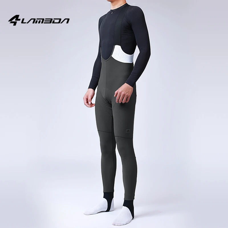 

LAMEDA Men's Winter Cycling Bib Pants Thermal Fleece MTB Cycling Clothing Hot Warm Bike Windproof Trousers