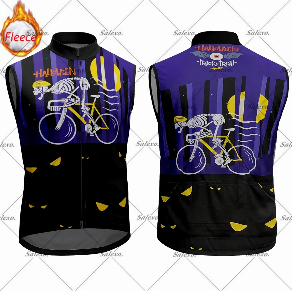 

2026 Men's Winter Thermal Fleece Bicycle Cycling Equipment Running Vest MTB Bike Clothes Sleeveless Cycling Jacket Ropa Ciclismo