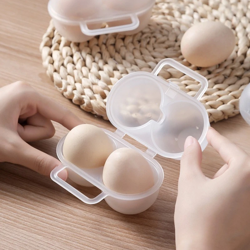 Caja de huevos portátil, caja de seguridad, caja de almacenamiento de huevos, Camping al aire libre con comidas, caja de plástico para almacenamiento de huevos fácil de llevar, 1 ud.
