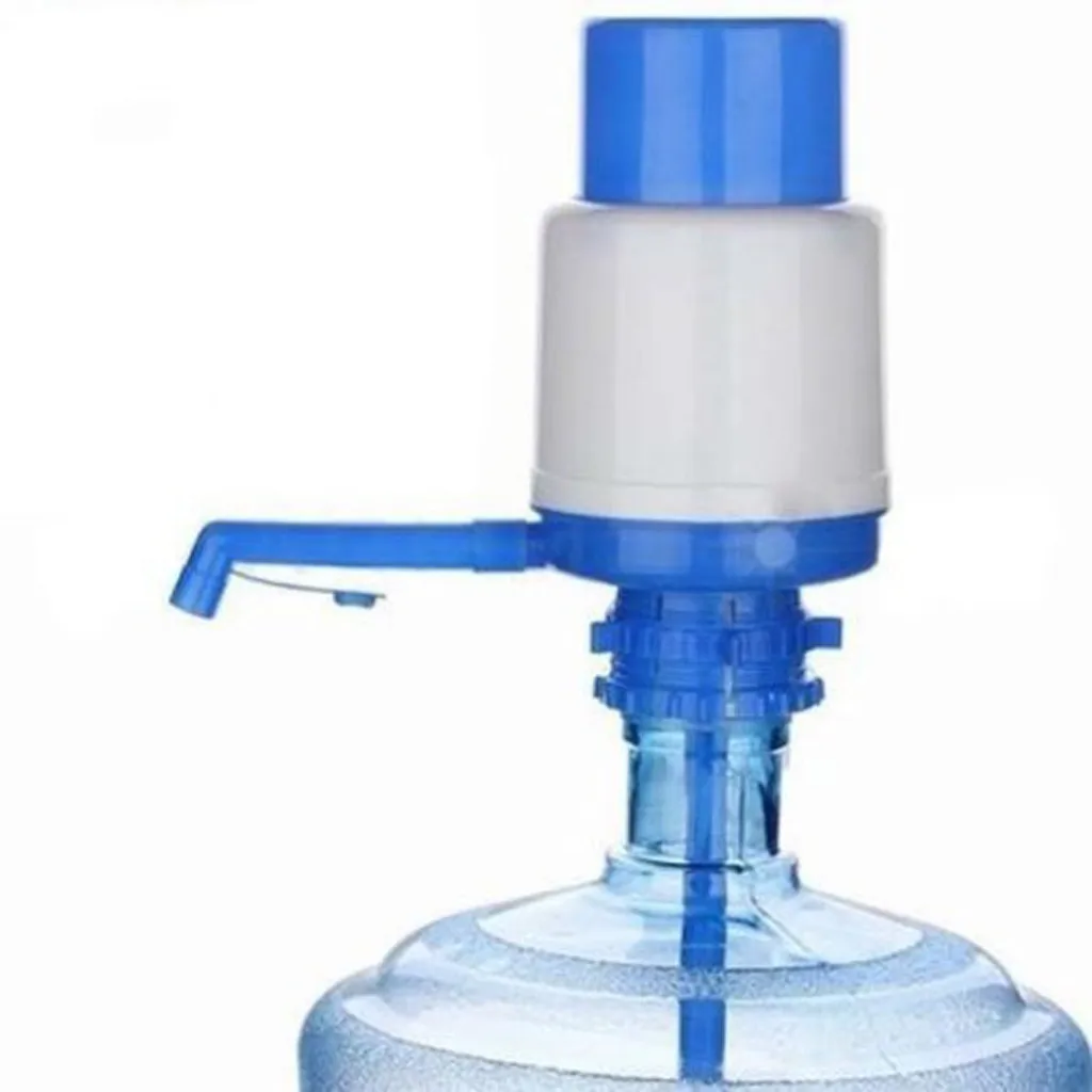 Manual Water Pump Bottle Kettle Manual Distributor Camping Water Dispenser Spigot Blue Water Pump Household Bucket Water Faucet